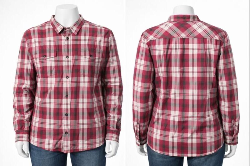 Harley Davidson Men’s 2XL Plaid Button Up Shirt Red Black White Cotton Long